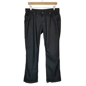 Prana Women's Black Charcoal Gray Straight Leg Jeans Size 6